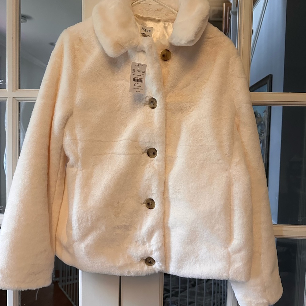 J.Crew 6 ivory white coat. Brand new with tags.